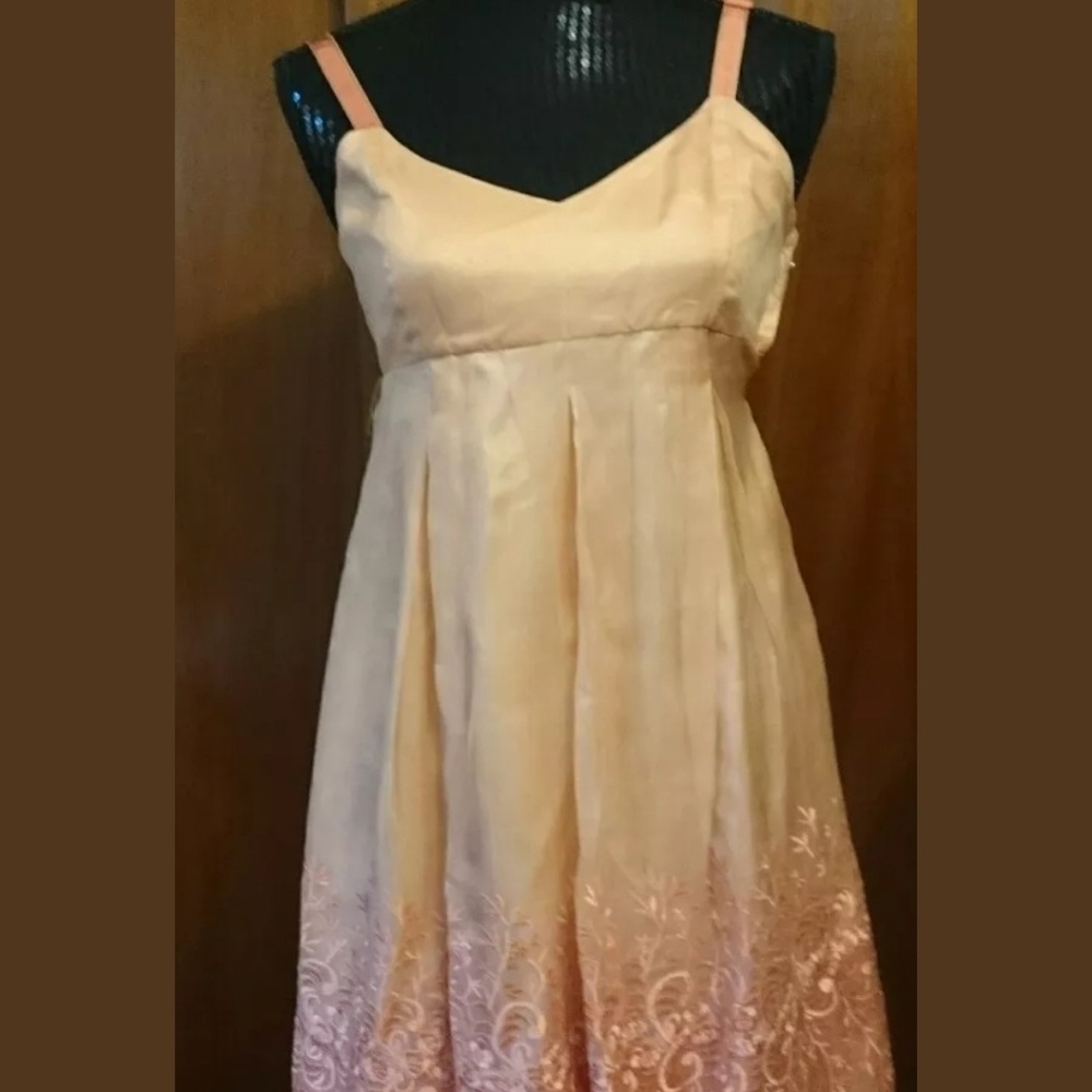 Yoana Baraschi Silk Peach Dress Size 4